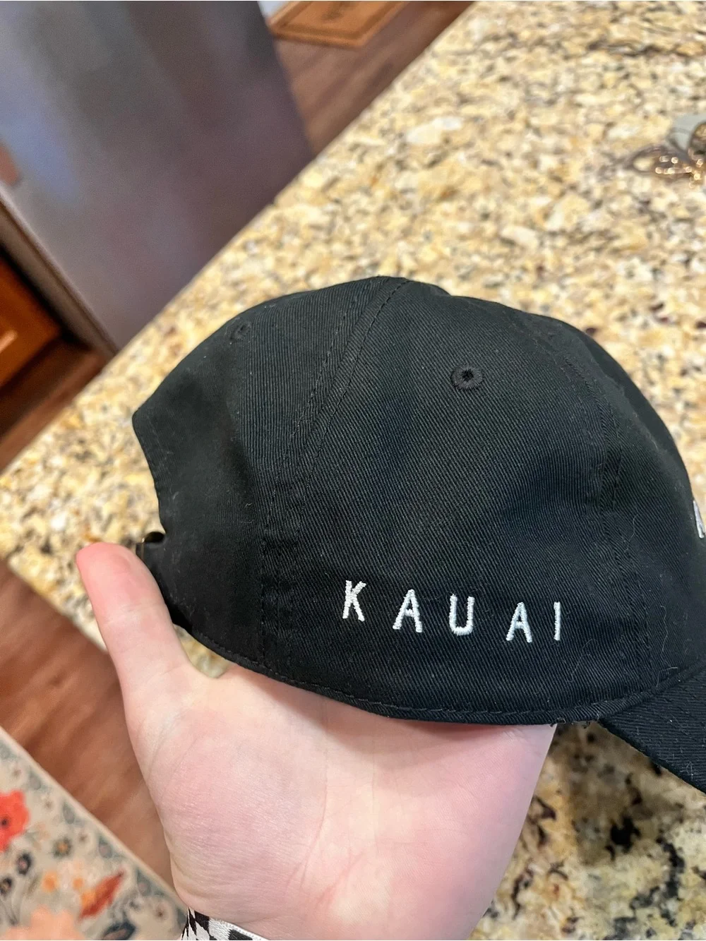Aloha Embroidered Black Baseball Cap